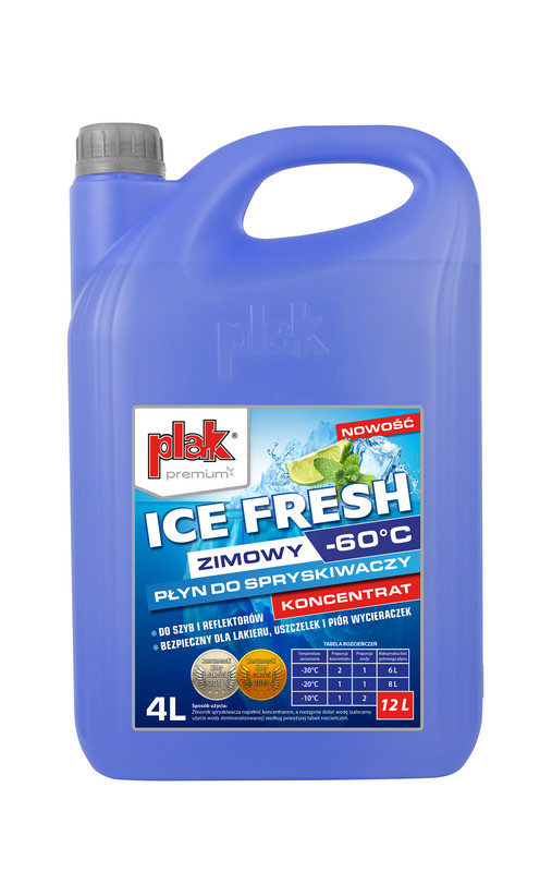 Рідина для склоомивоча ATAS, ICE FRESHлимон, зима, -60 °С, 4л
